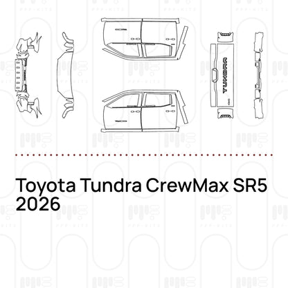 PPF prédécoupé Toyota Tundra CrewMax SR5 2026