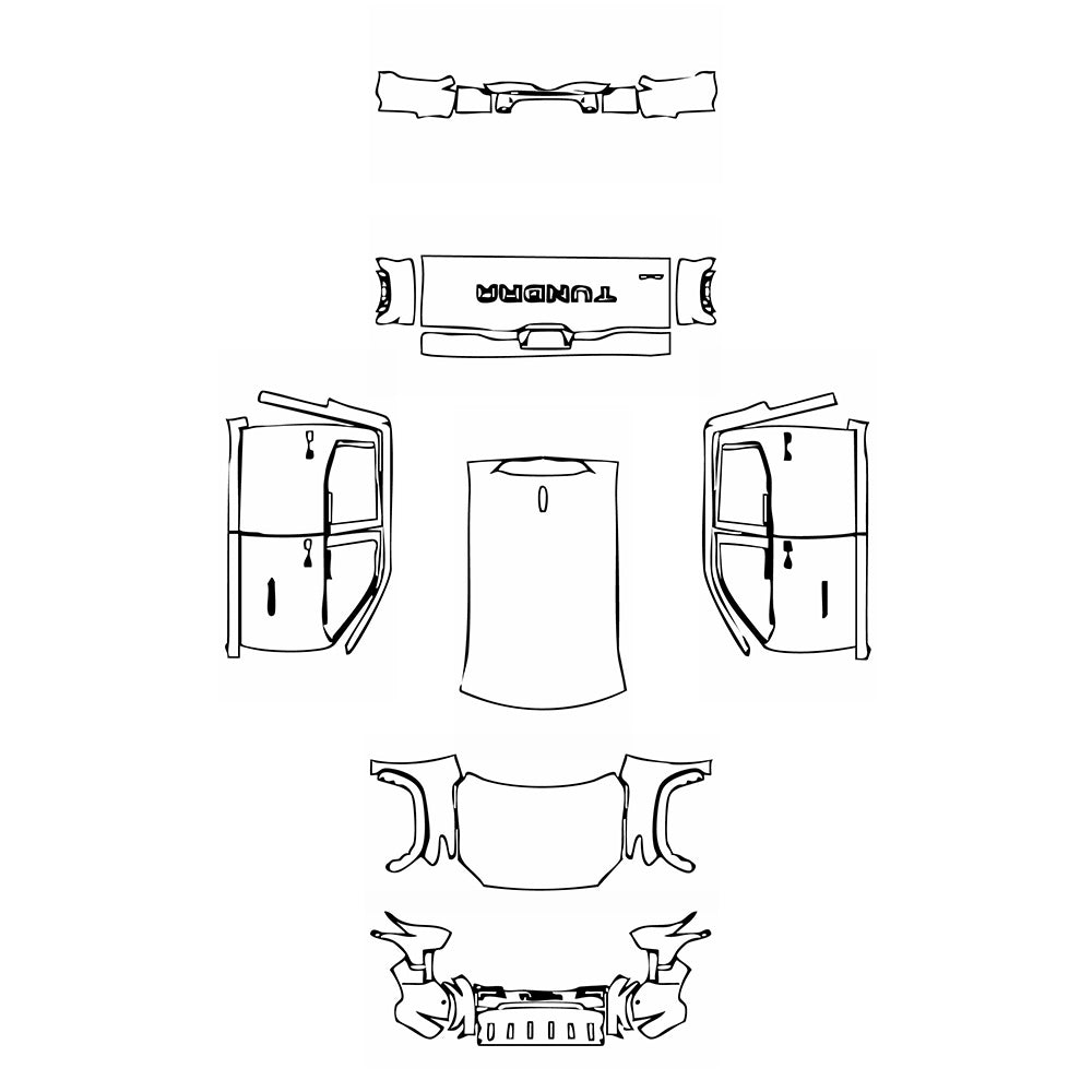Pre-Cut PPF Toyota Tundra CrewMax SR 2024 - PPF-Kits