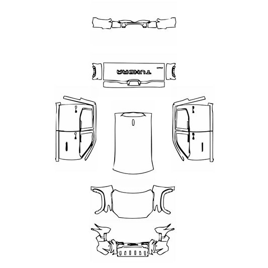 Pre-Cut PPF Toyota Tundra CrewMax SR 2024 - PPF-Kits