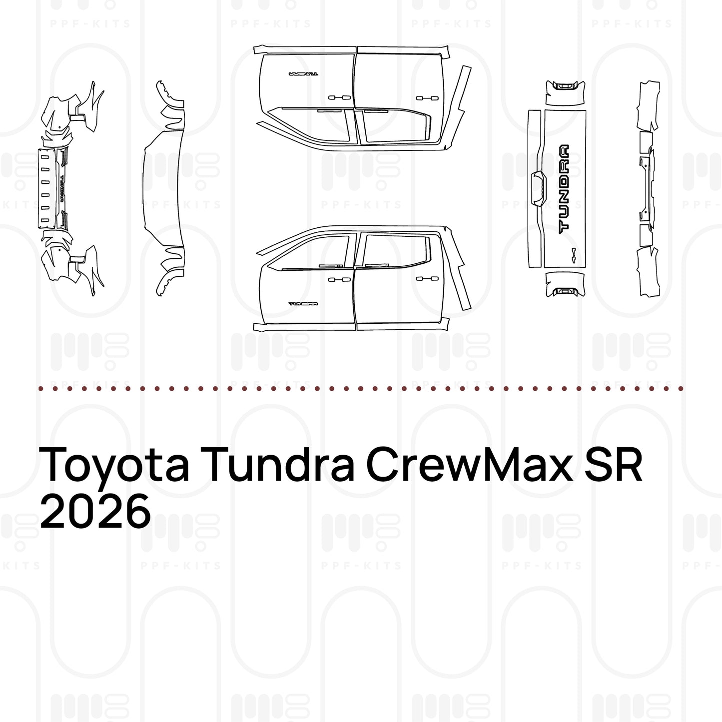 PPF prédécoupé Toyota Tundra CrewMax SR 2026