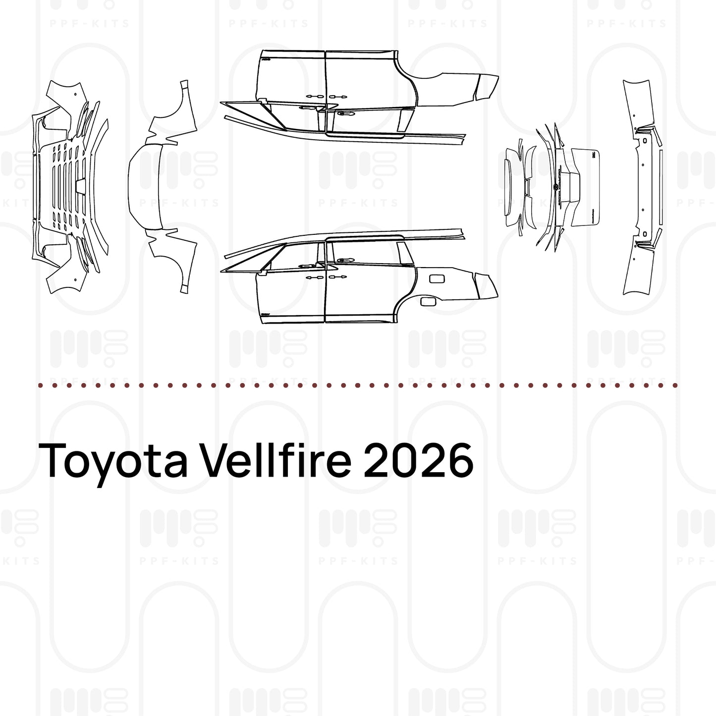 PPF prédécoupé Toyota Vellfire 2026