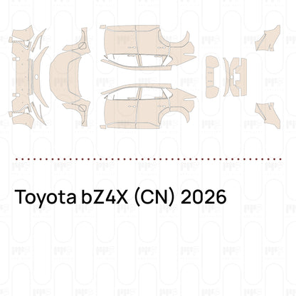PPF prédécoupé Toyota bZ4X (CN) 2026