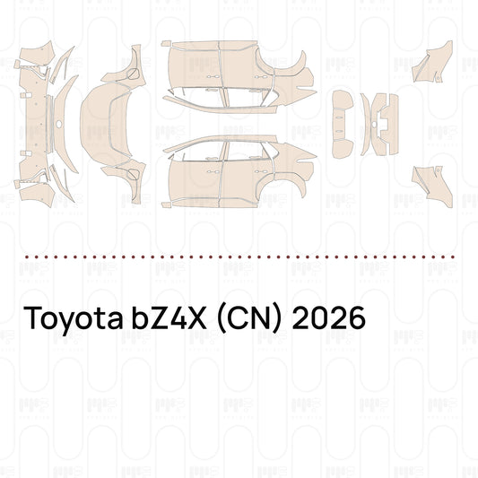 PPF prédécoupé Toyota bZ4X (CN) 2026