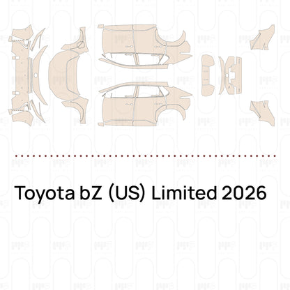 PPF prédécoupé Toyota bZ (US) Limited 2026