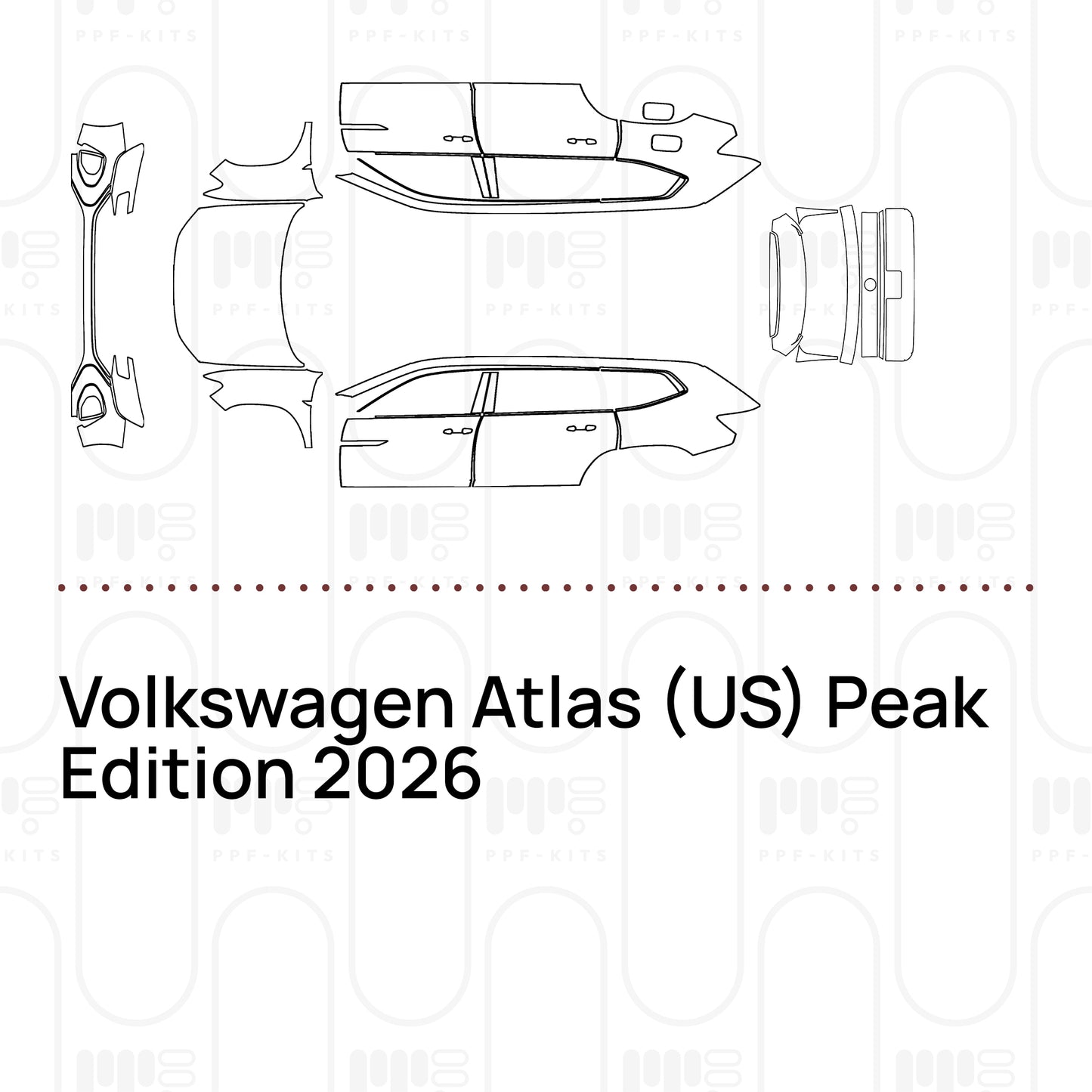 PPF prédécoupé Volkswagen Atlas (US) Peak Edition 2026