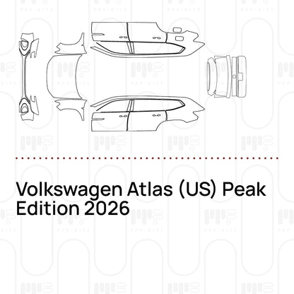 PPF prédécoupé Volkswagen Atlas (US) Peak Edition 2026