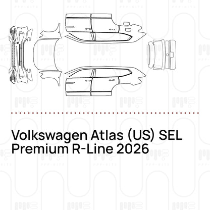 PPF prédécoupé Volkswagen Atlas (US) SEL Premium R-Line 2026