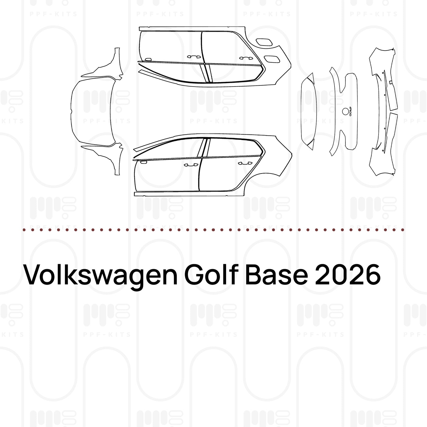 PPF prédécoupé Volkswagen Golf Base 2026