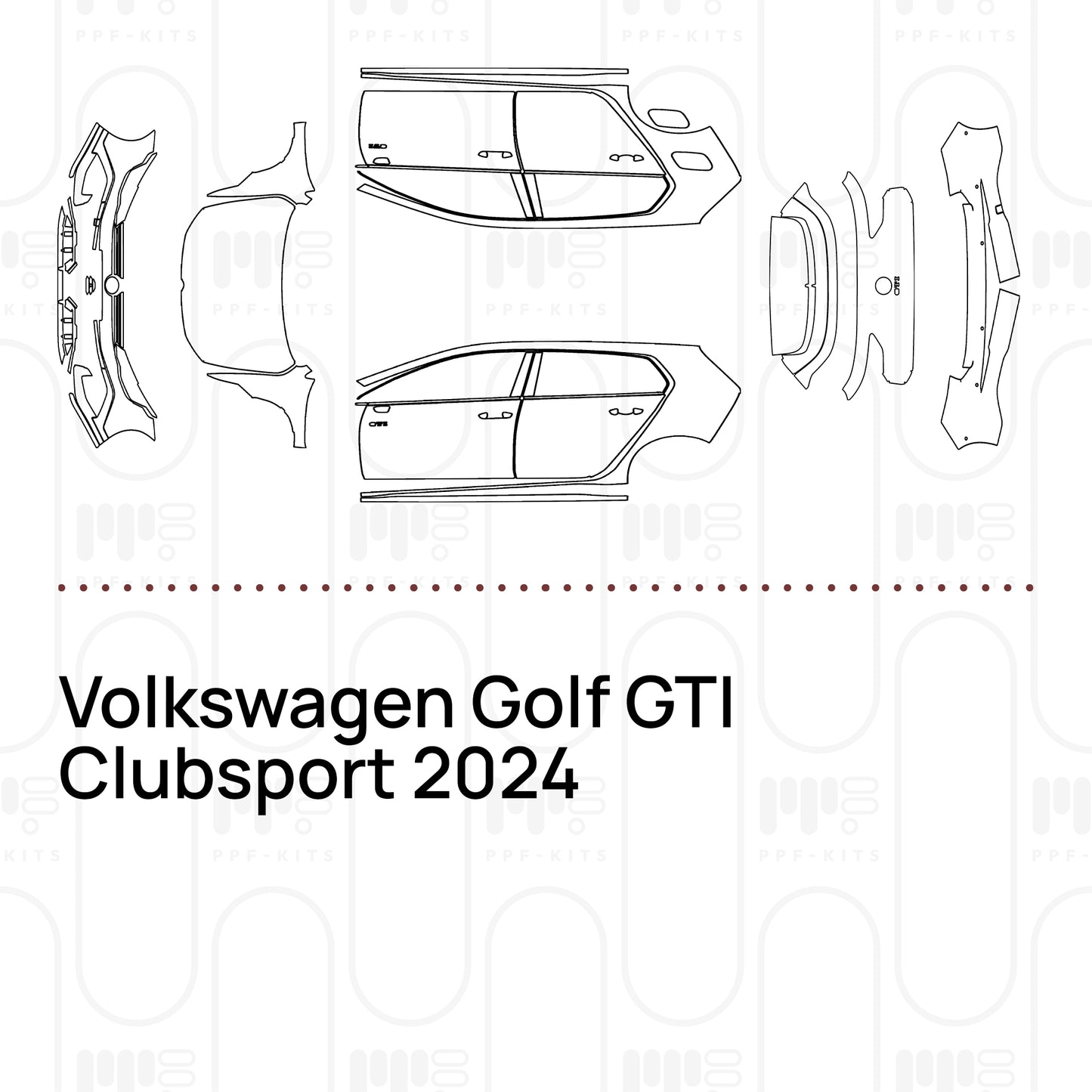 PPF prédécoupé Volkswagen Golf GTI Clubsport 2024