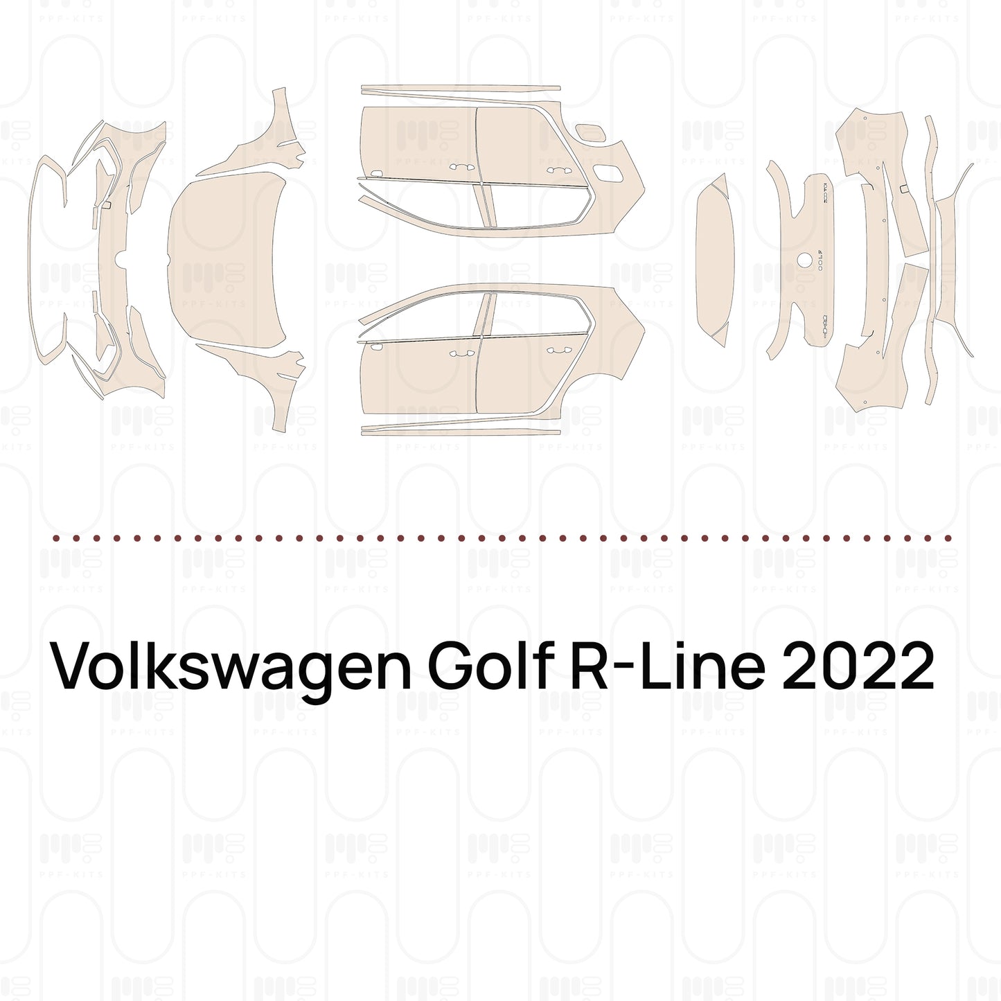 PPF prédécoupé Volkswagen Golf R-Line 2022