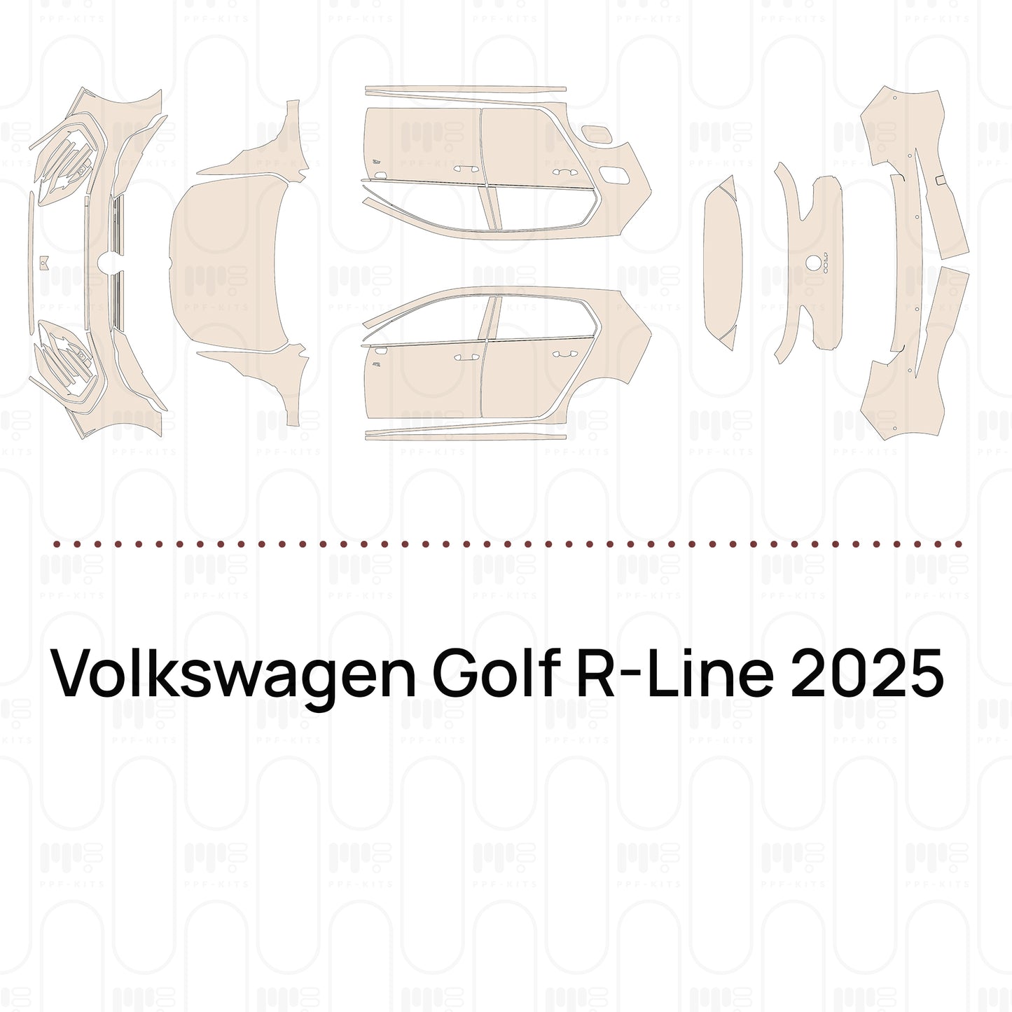 PPF prédécoupé Volkswagen Golf R-Line 2025