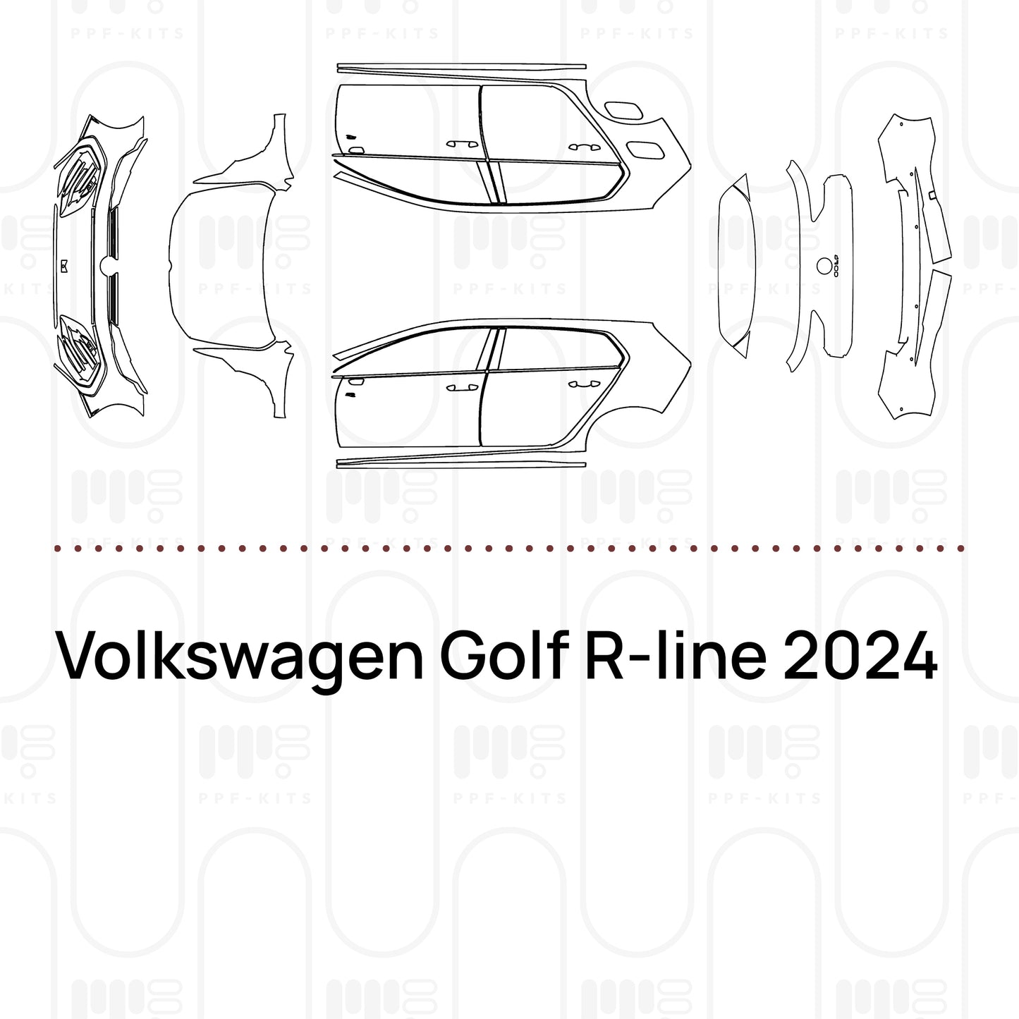 PPF prédécoupé Volkswagen Golf R-line 2024