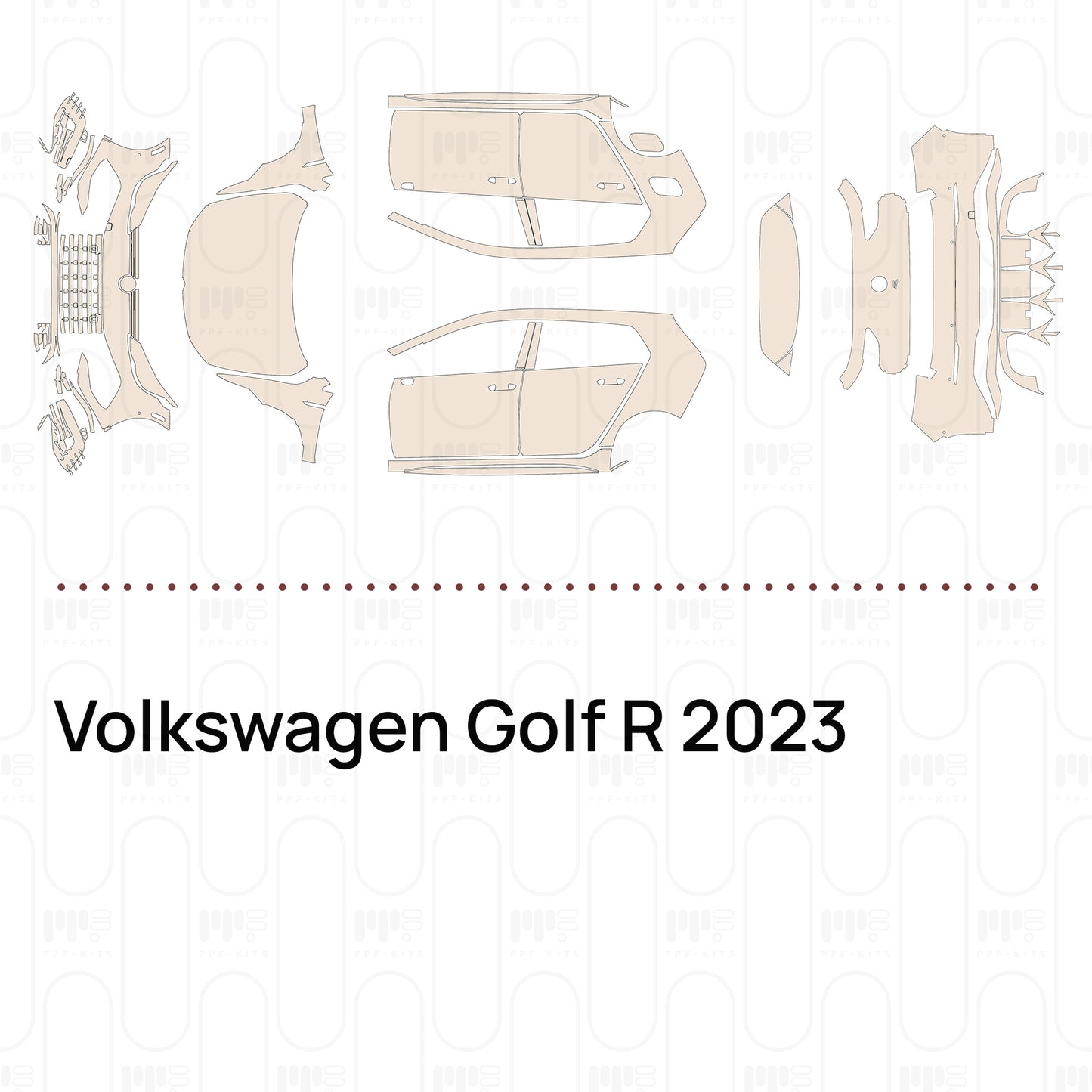 PPF prédécoupé Volkswagen Golf R 2023