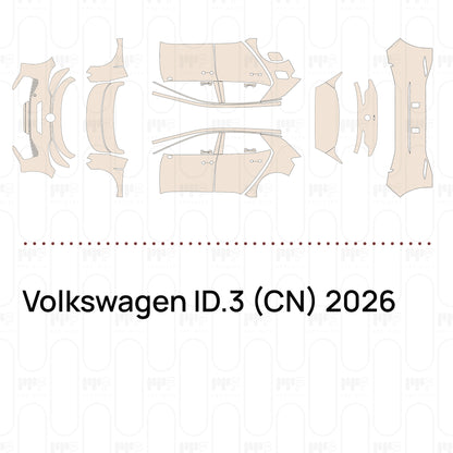 PPF prédécoupé Volkswagen ID.3 (CN) 2026