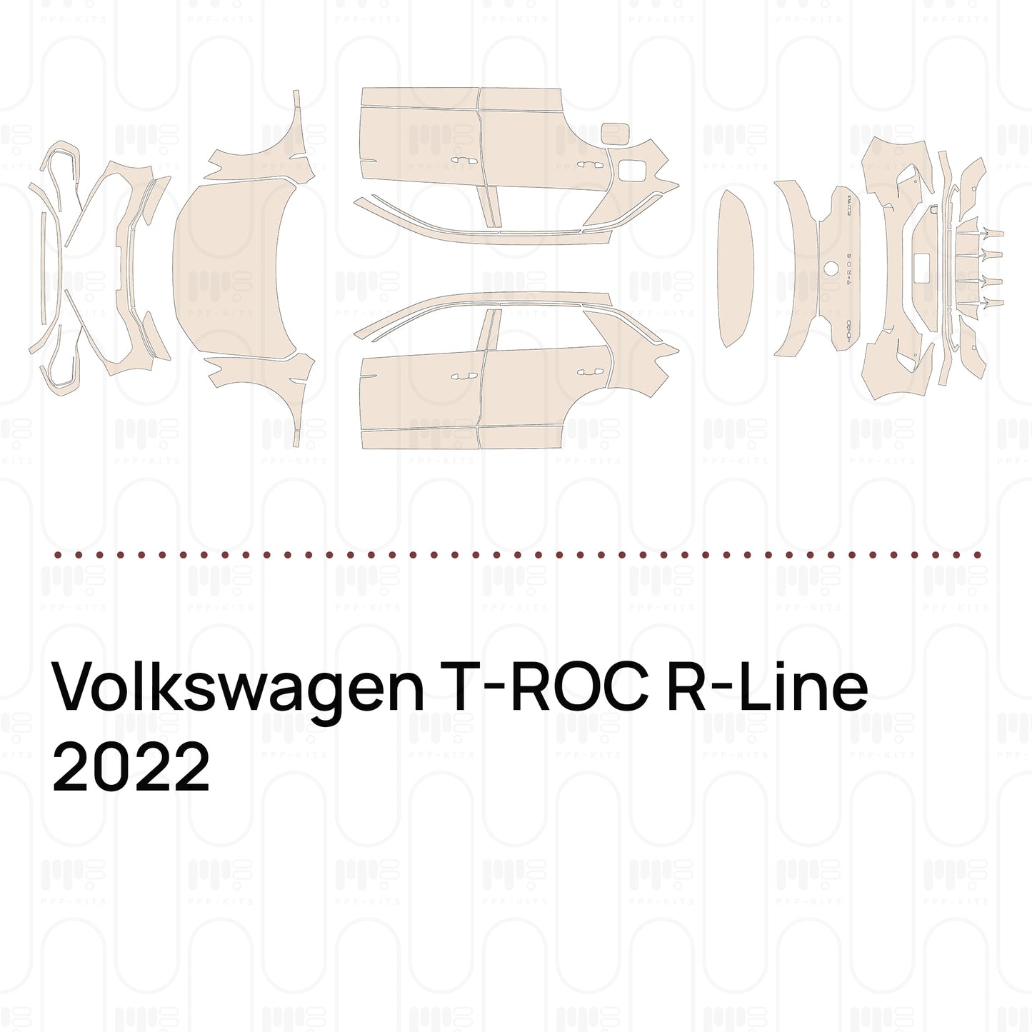 PPF prédécoupé Volkswagen T-ROC R-Line 2022