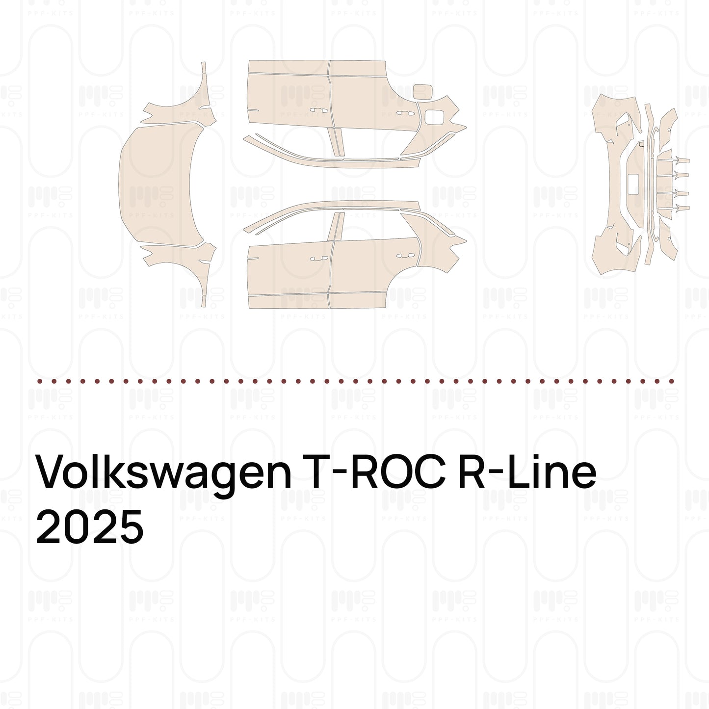 PPF prédécoupé Volkswagen T-ROC R-Line 2025
