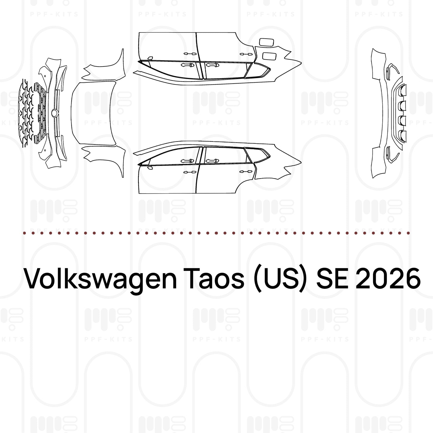 PPF prédécoupé Volkswagen Taos (US) SE 2026