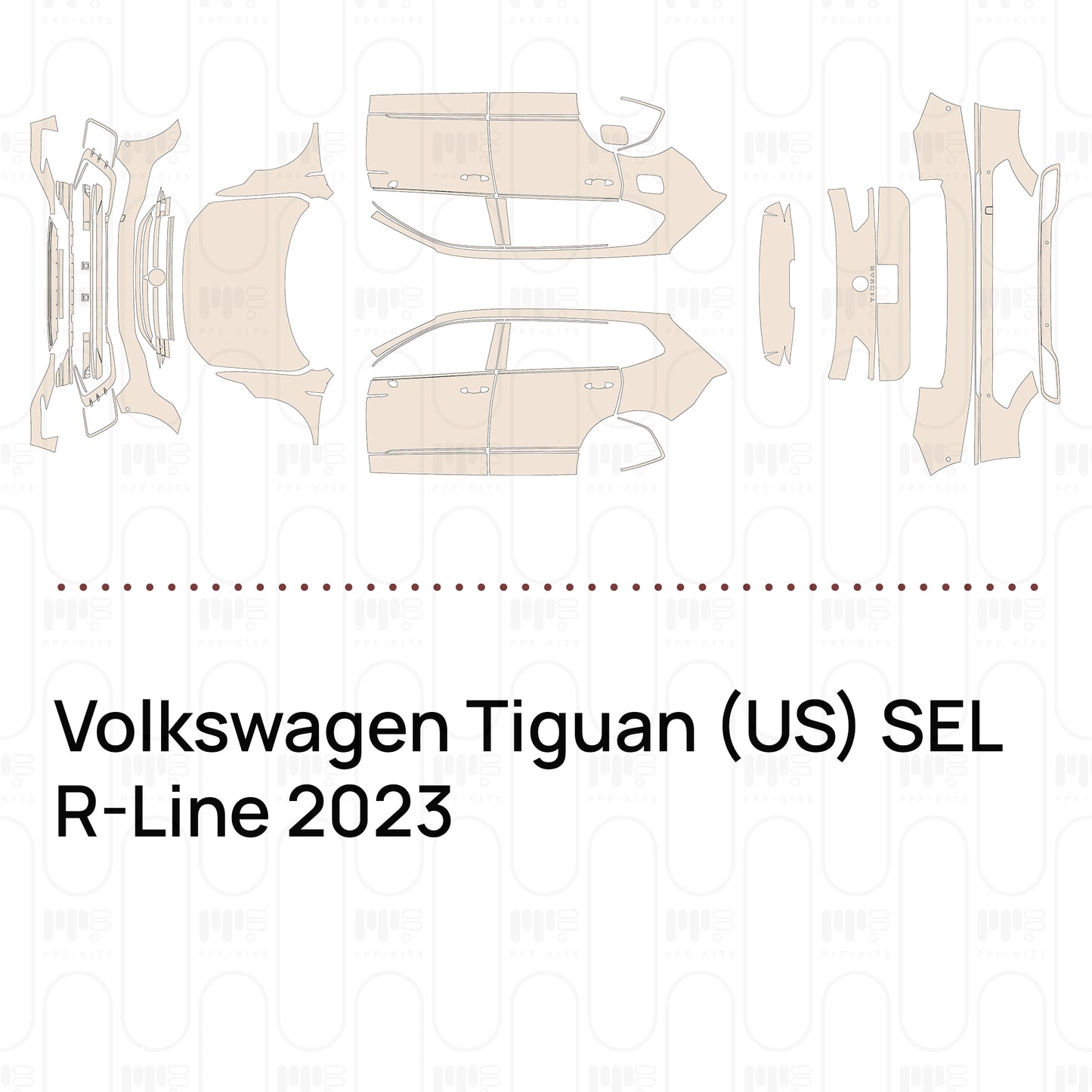 PPF prédécoupé Volkswagen Tiguan (US) SEL R-Line 2023