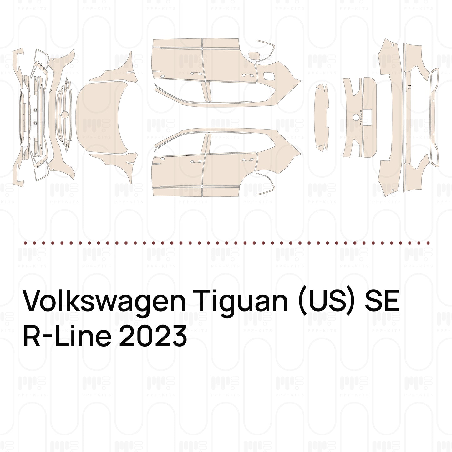 PPF prédécoupé Volkswagen Tiguan (US) SE R-Line 2023