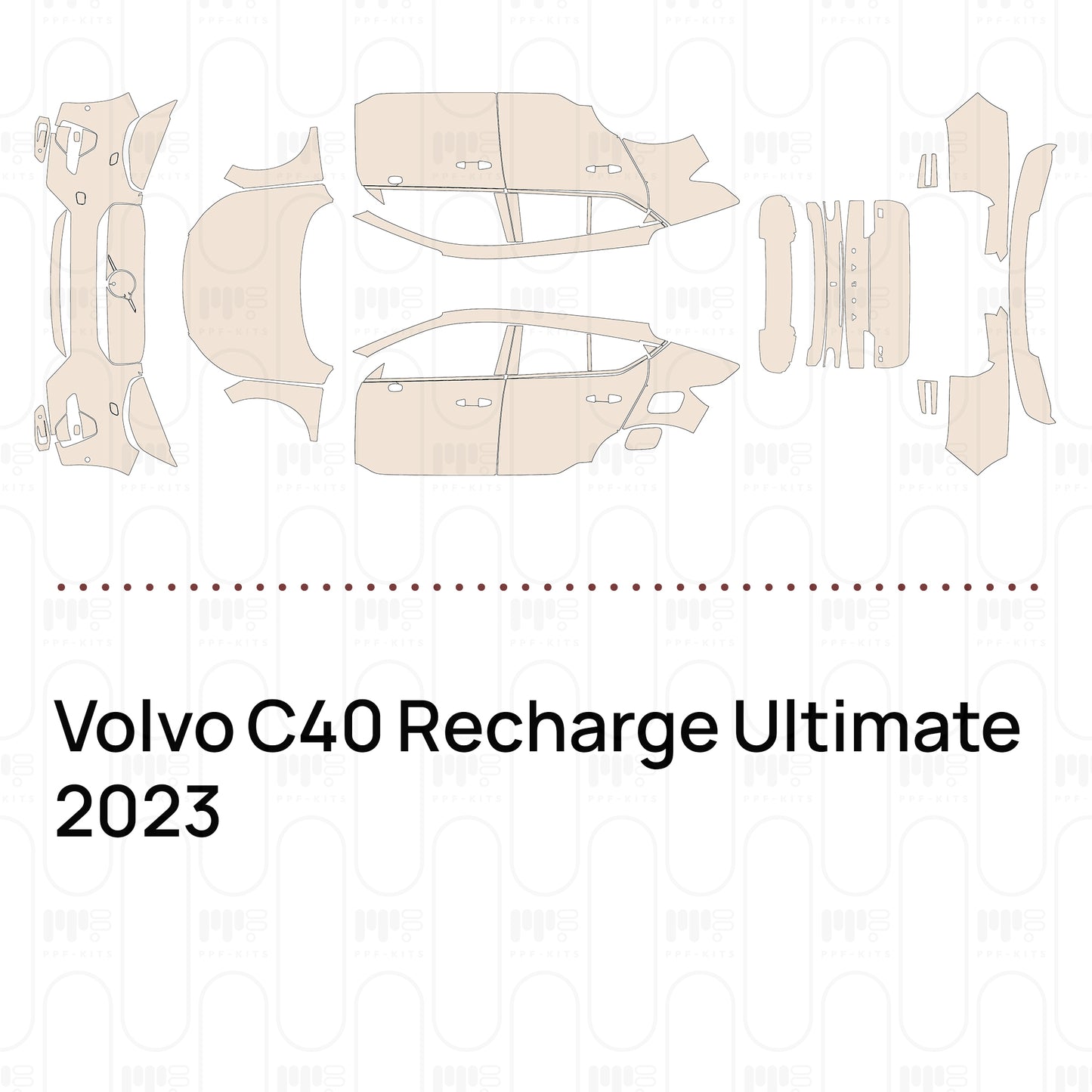 PPF prédécoupé Volvo C40 Recharge Ultimate 2023