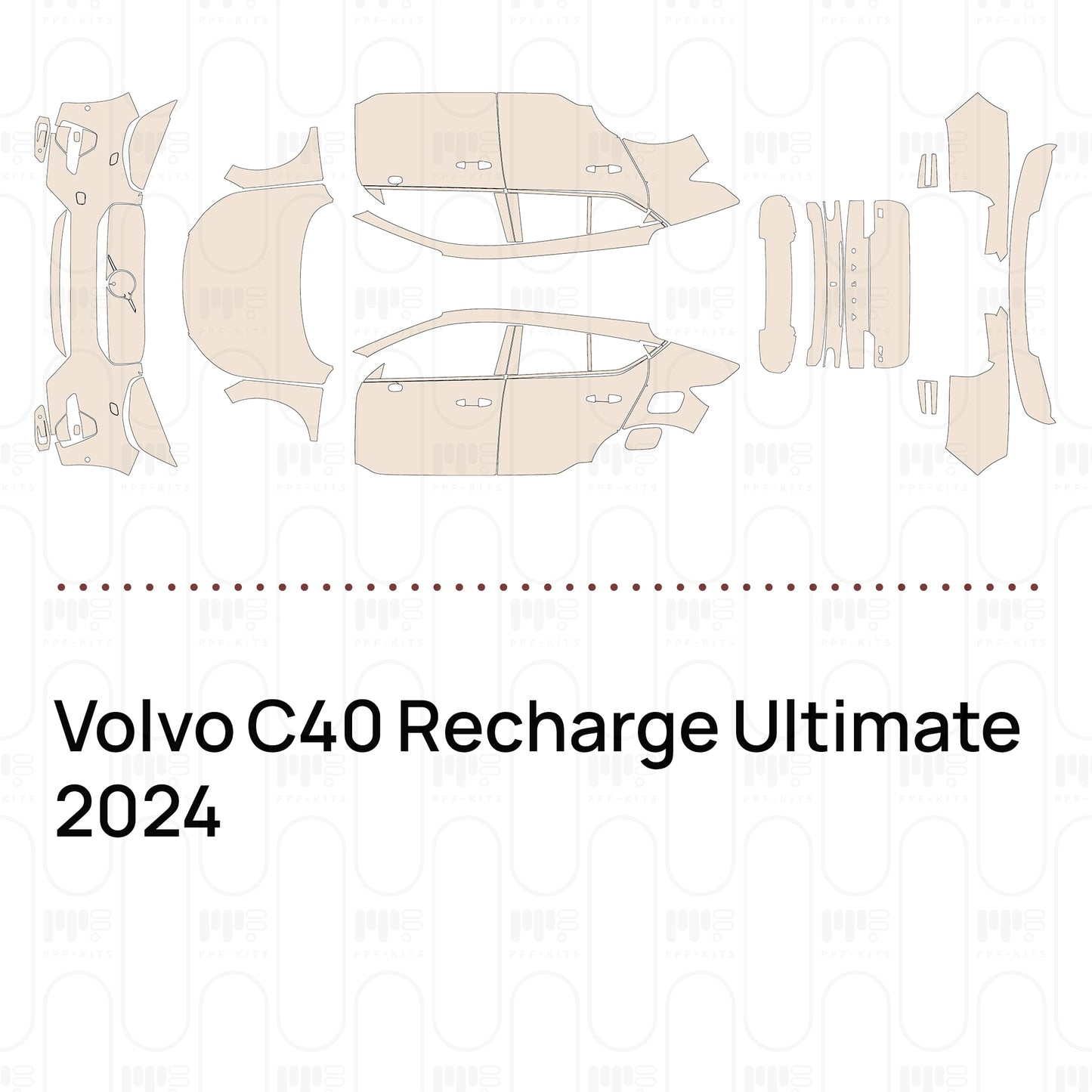 PPF prédécoupé Volvo C40 Recharge Ultimate 2024
