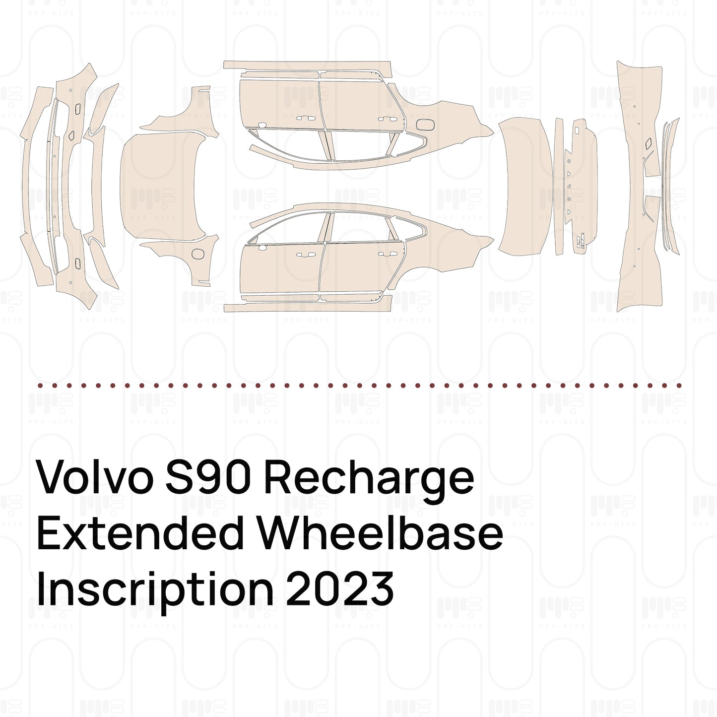 PPF prédécoupé Volvo S90 Recharge Extended Wheelbase Inscription 2023