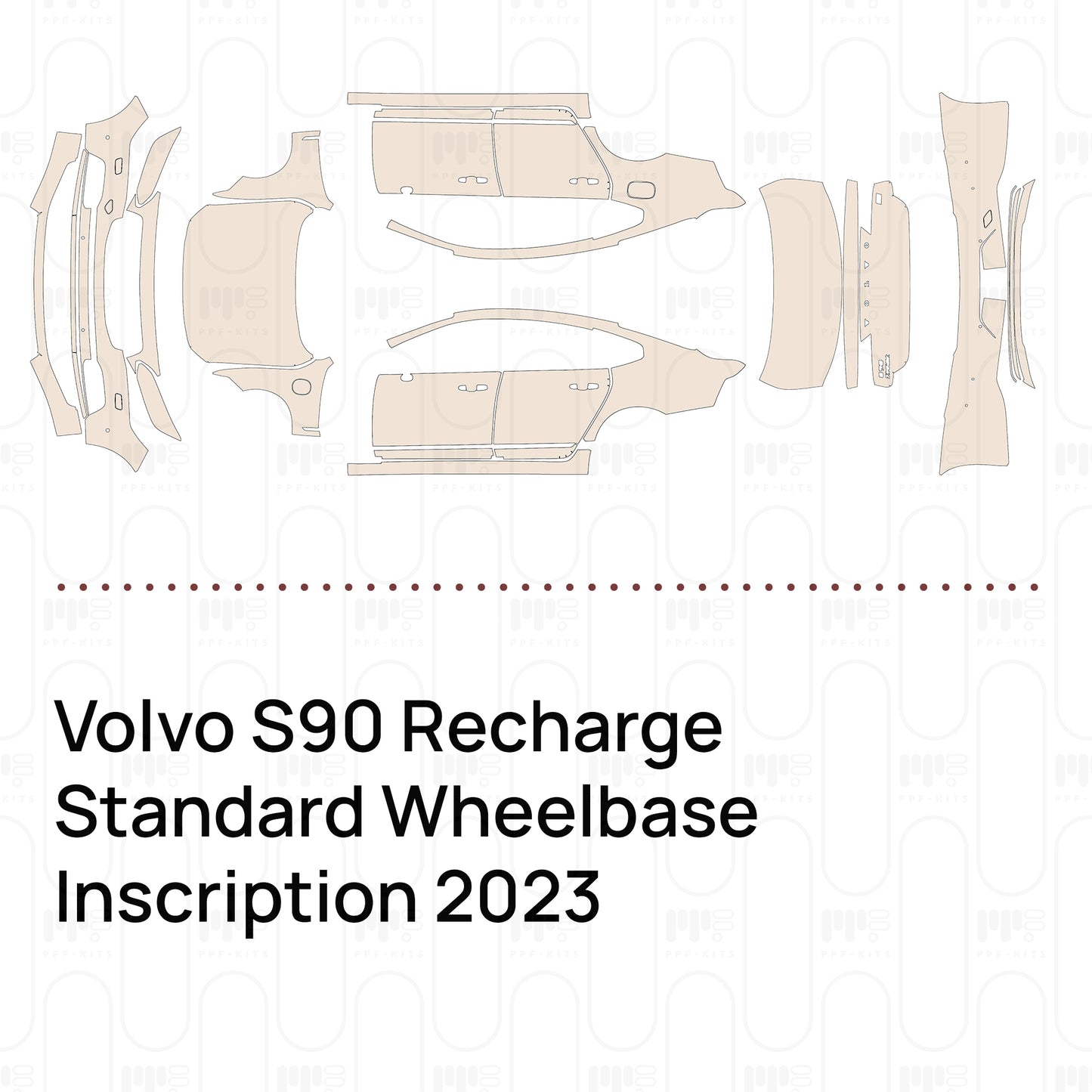 PPF prédécoupé Volvo S90 Recharge Standard Wheelbase Inscription 2023