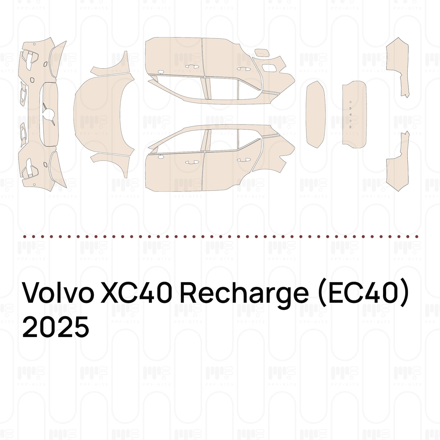 PPF prédécoupé Volvo XC40 Recharge (EC40) 2025