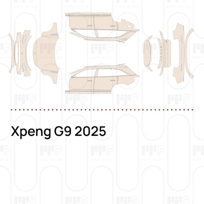 Xpeng G9 2025 – Film de protection PPF prédécoupé