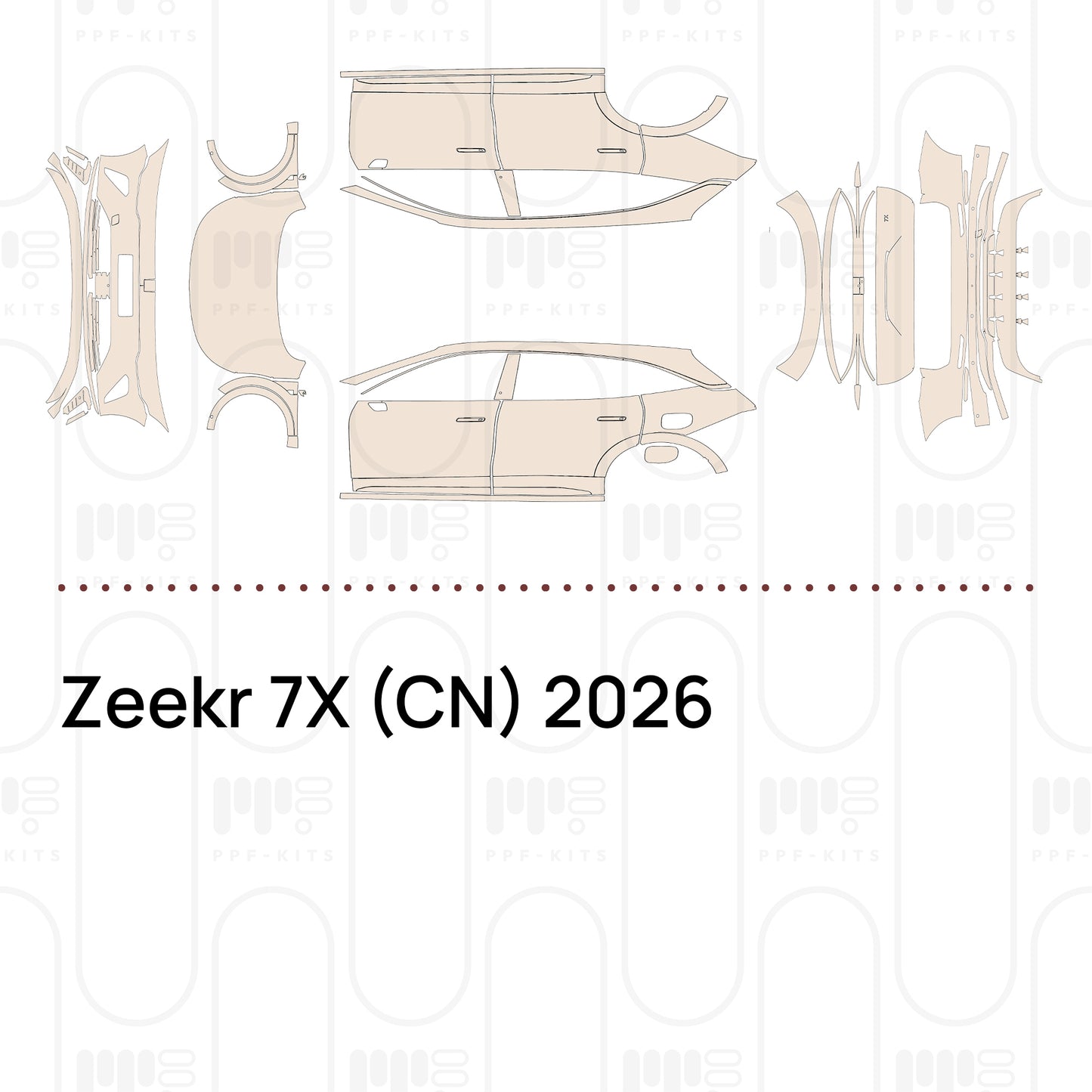 PPF prédécoupé Zeekr 7X (CN) 2026