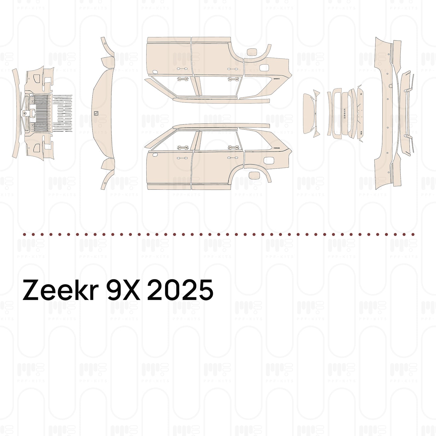 PPF prédécoupé Zeekr 9X 2025