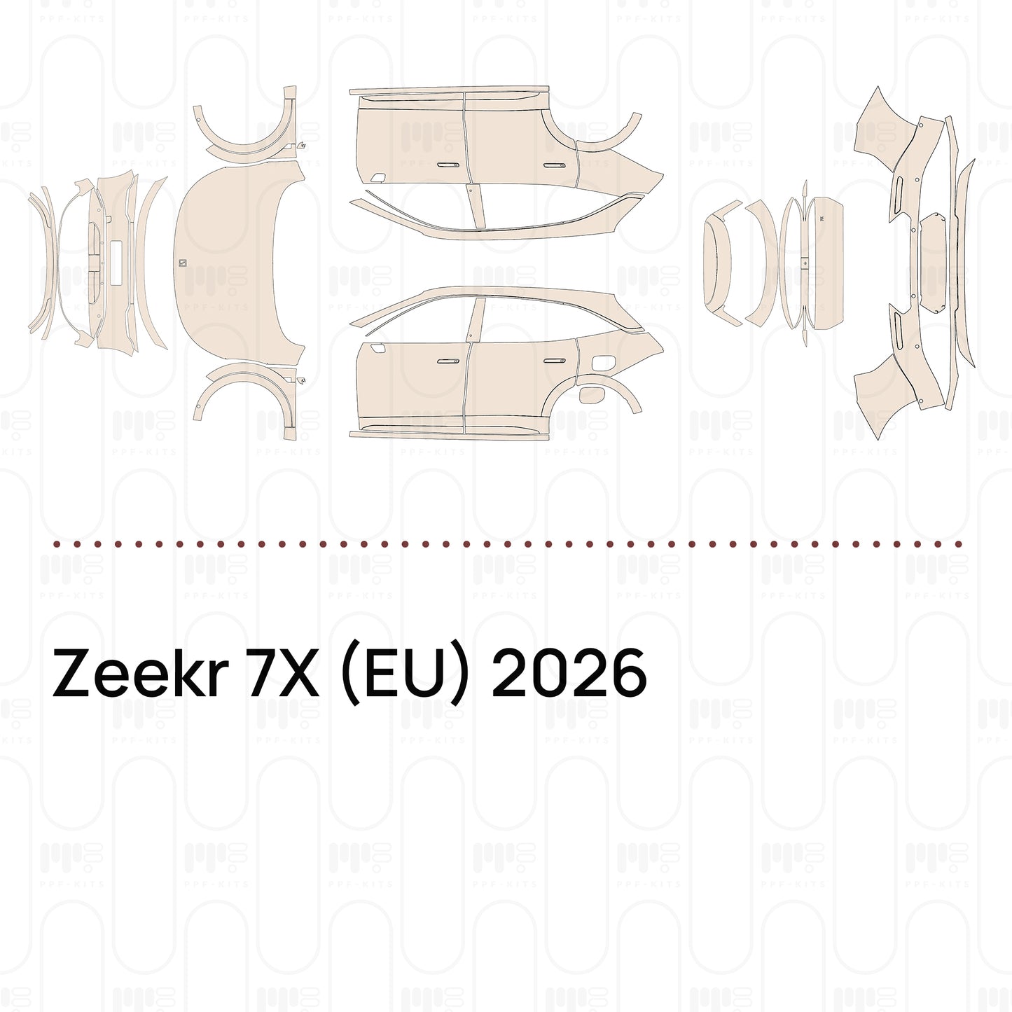 Zeekr 7X (EU) 2026 – PPF prédécoupé