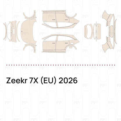 Zeekr 7X (EU) 2026 – PPF prédécoupé